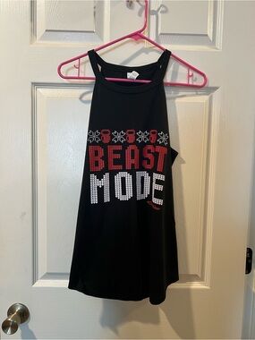 Beast Mode Black Workout Tank Top